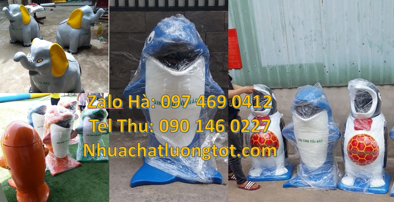 thùng rác hình thú, thùng rác hình con vật giá rẻ,thùng rác hình con c