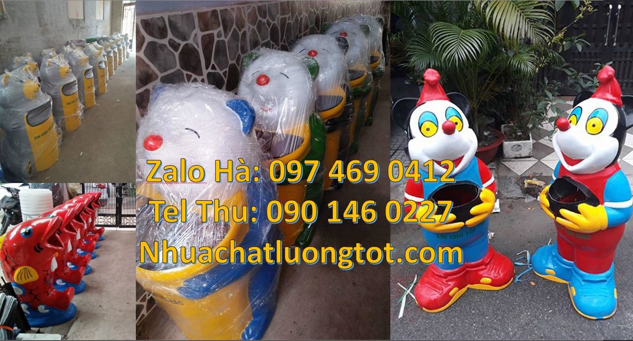 thùng rác hình thú, thùng rác hình con vật giá rẻ,thùng rác hình con c