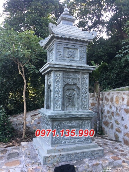 21906 mẫu mỗ tháp phật giáo bằng đá đẹp bán