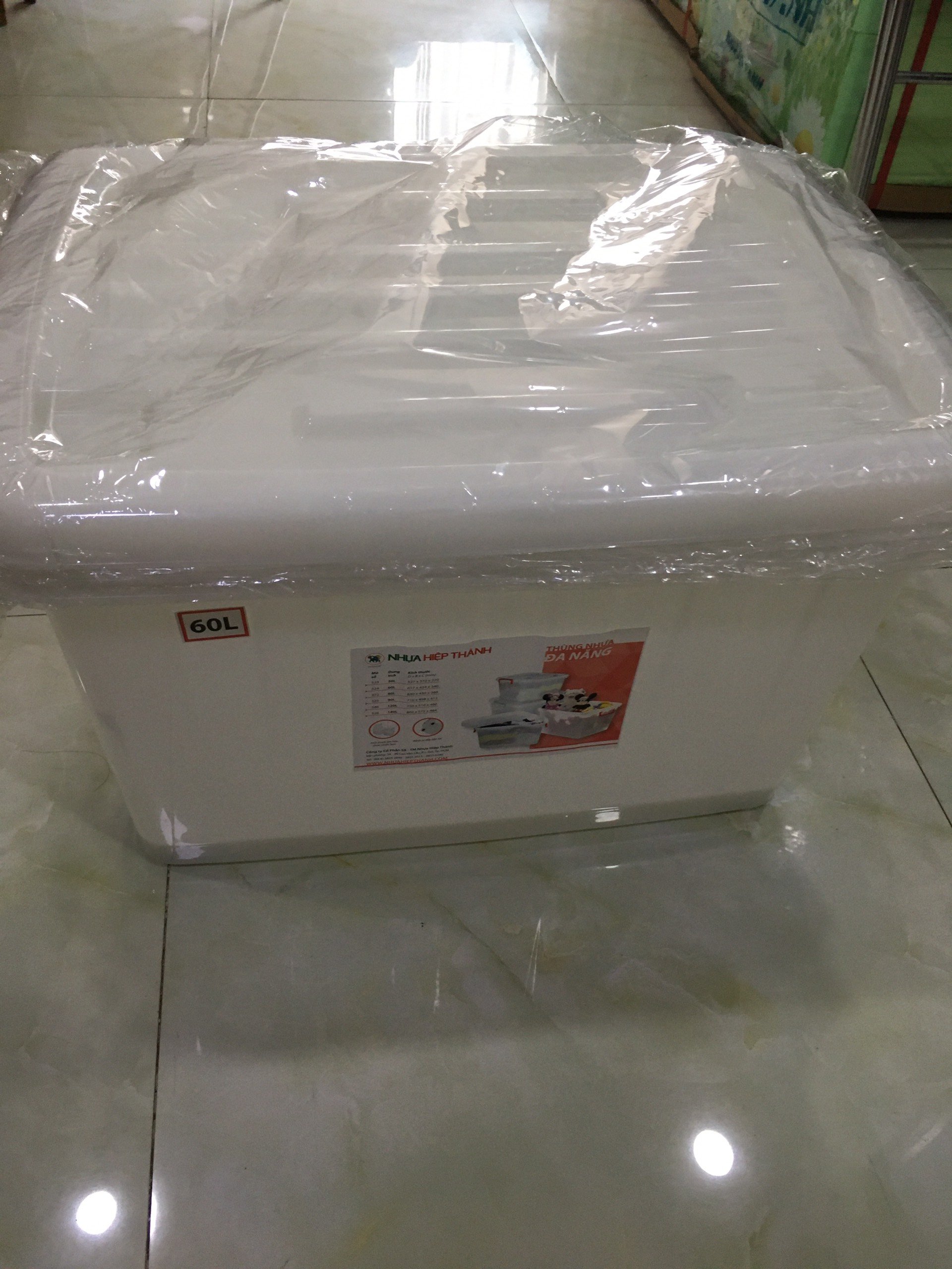 Thùng đa năng có nắp và bánh xe đẩy dùng chứa đồ, nuôi cá 30L-220L