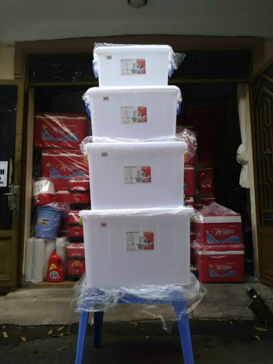 Thùng đa năng có nắp và bánh xe đẩy dùng chứa đồ, nuôi cá 30L-220L