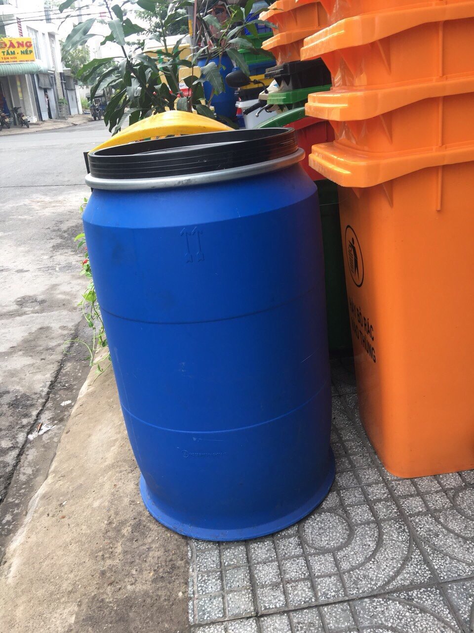 Thùng phuy 200 lit có 2 nắp nhỏ/ nắp to đai sắt