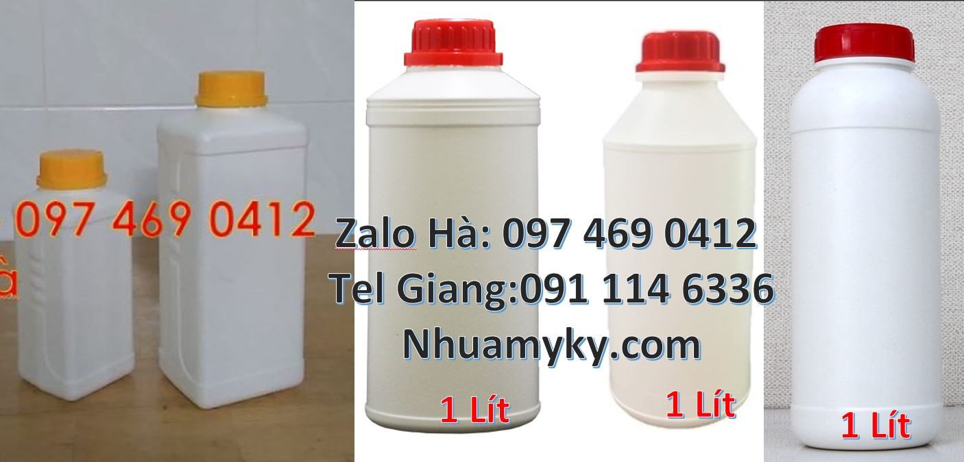 Chai 1l hdpe màu trắng, chai 0.5l đựng nước tương,chai nhựa giá rẻ nhấ