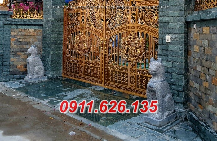 Mẫu Chó Đá Canh Cửa Đền, Nhà, Từ Đường