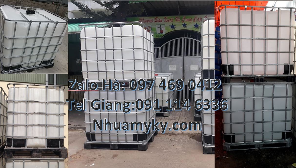 Thùng nhựa dung tích lớn,thùng nhựa ibc 1000l màu trắng,tank nhựa chất