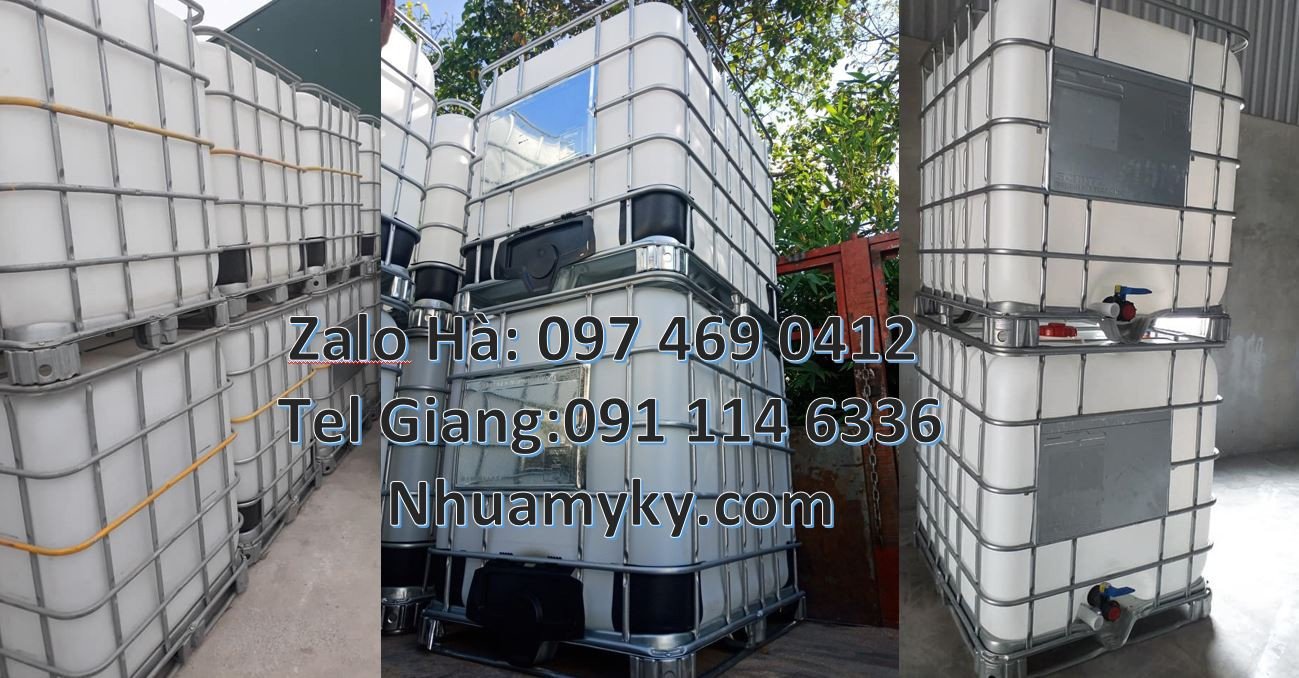 Thùng nhựa dung tích lớn,thùng nhựa ibc 1000l màu trắng,tank nhựa chất