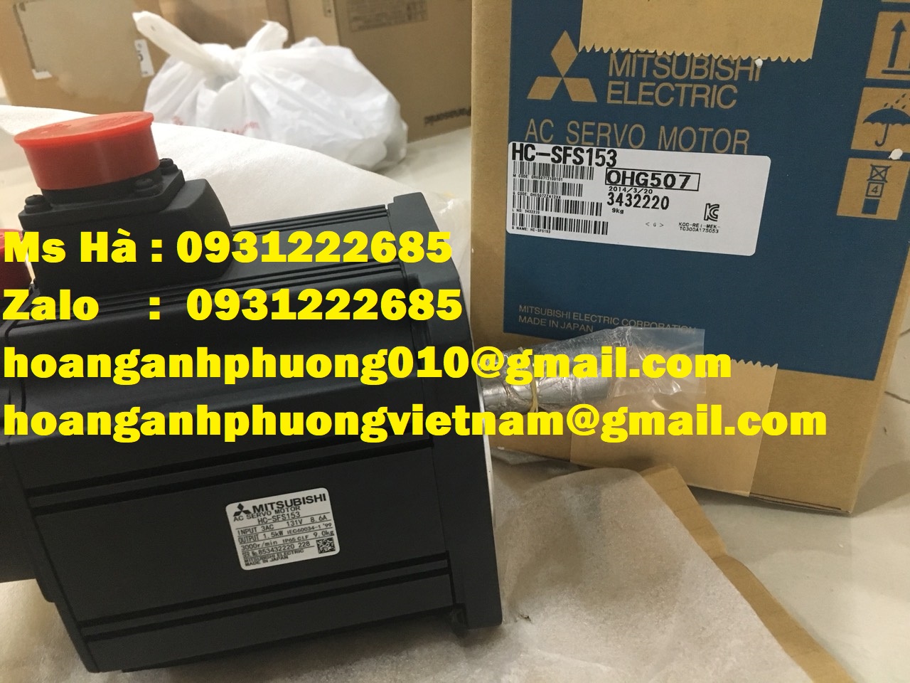 MITSUBISHI HC-SFS153 động cơ hàng nhập khẩu - mới 100%