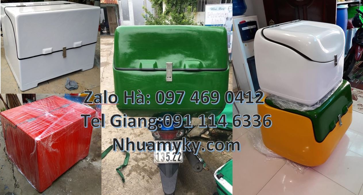 thùng giữ nhiệt xe máy,thùng giao hàng cỡ nhỏ,thùng chở thàng thực phẩ