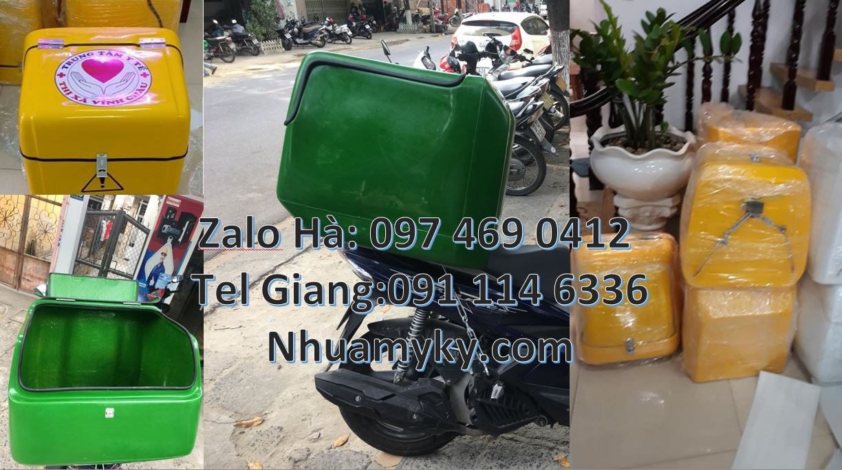 thùng giữ nhiệt xe máy,thùng giao hàng cỡ nhỏ,thùng chở thàng thực phẩ
