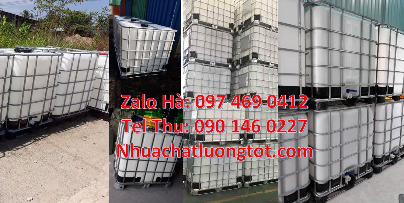 bồn đựng hóa chất,ibc nhựa trắng 1000l giá rẻ,tank nhựa có khung sắt