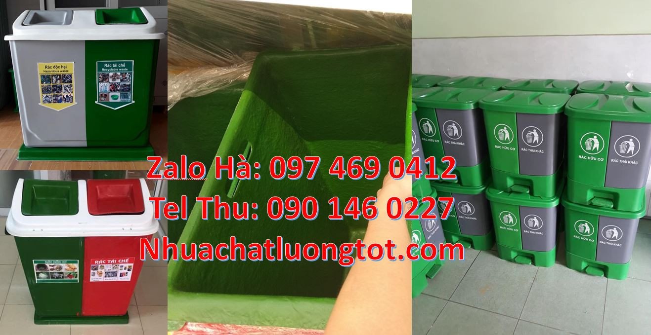 thùng rác 2 ngăn 2 màu,thùng rác 3 ngặn bập bênh,thùng rác 3 ngăn giá