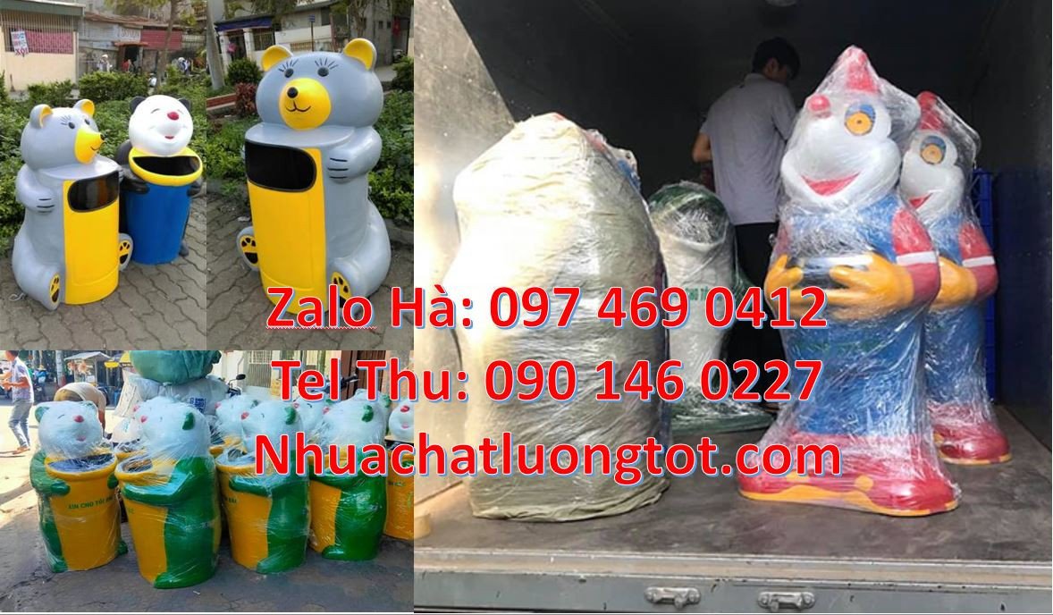 thùng rác gấu trúng,sọt rác chim cánh cụt,thùng rác hình con vật giá r