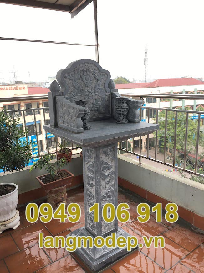 Bàn thờ thiên bằng đá ngoải trời đẹp tại Ninh Bình