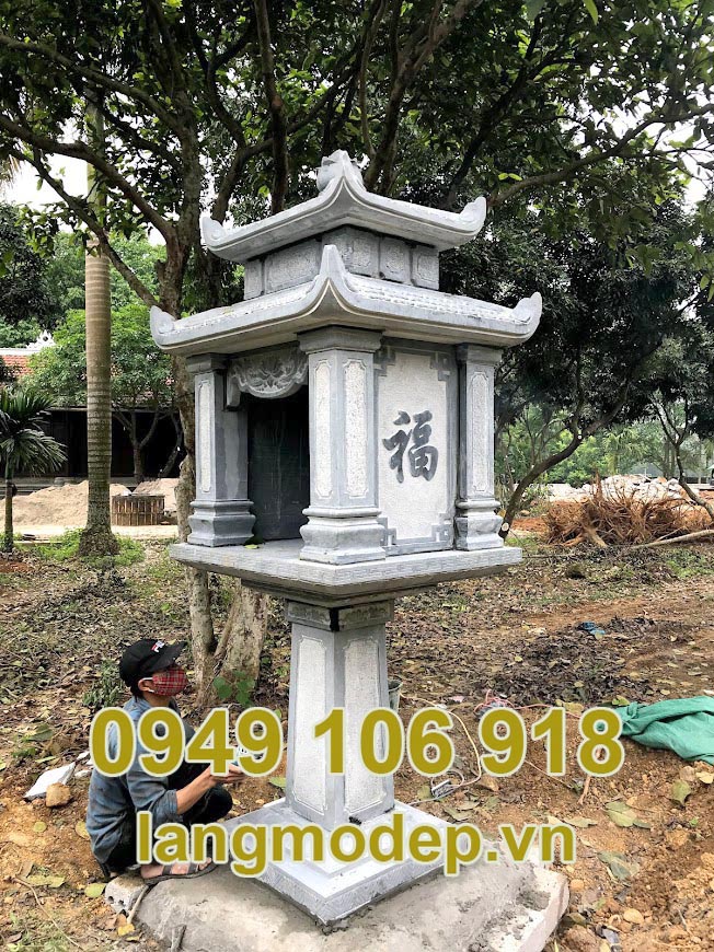 Bàn thờ thiên bằng đá ngoải trời đẹp tại Ninh Bình