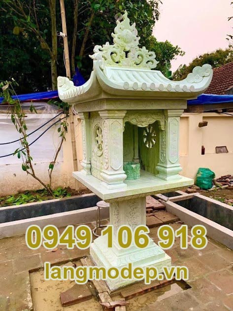 Bàn thờ thiên bằng đá ngoải trời đẹp tại Ninh Bình