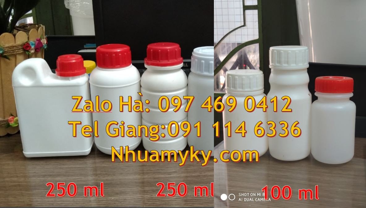 chai 250ml đựng hóa chất,chai 500ml đựng nước rửa chén,chai 100ml đựng