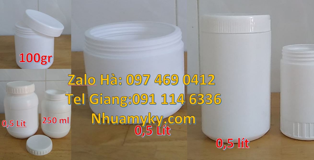 hũ 200gram hdpe màu trắng,hũ nhựa 500gr vuông đựng thuốc,hũ nhựa giá r