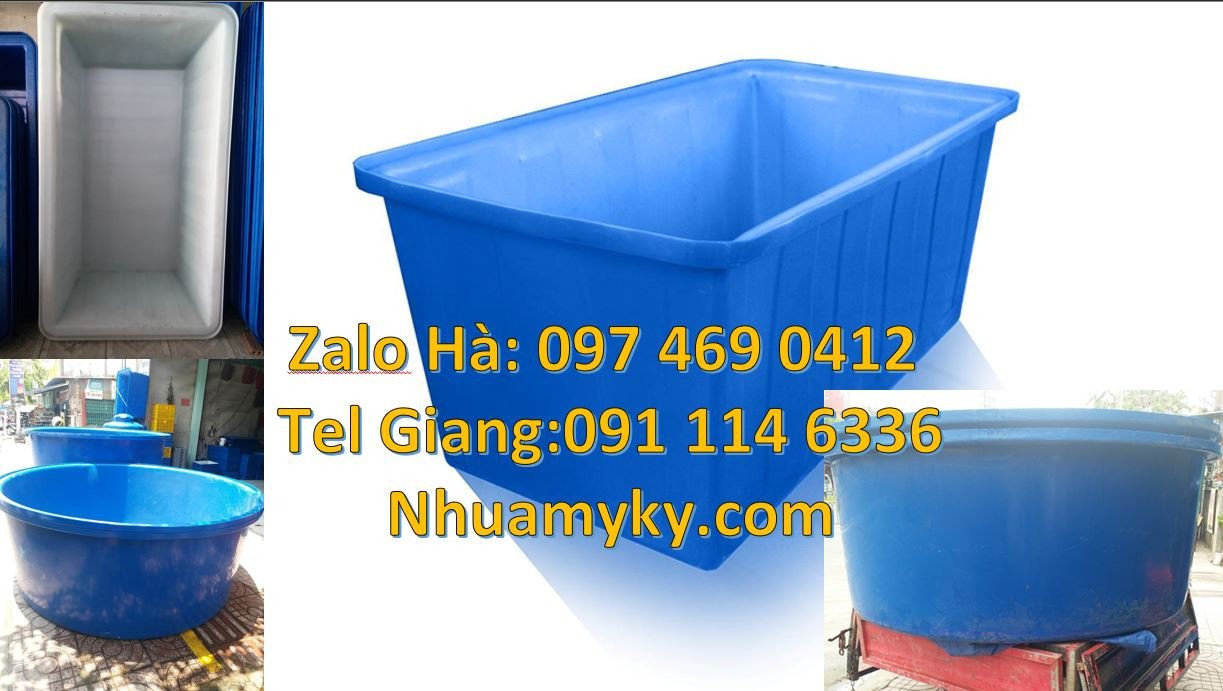 thau nhựa tròn 3000l, thùng nhựa vuông 1200l,thùng nhựa tròn vuông xan
