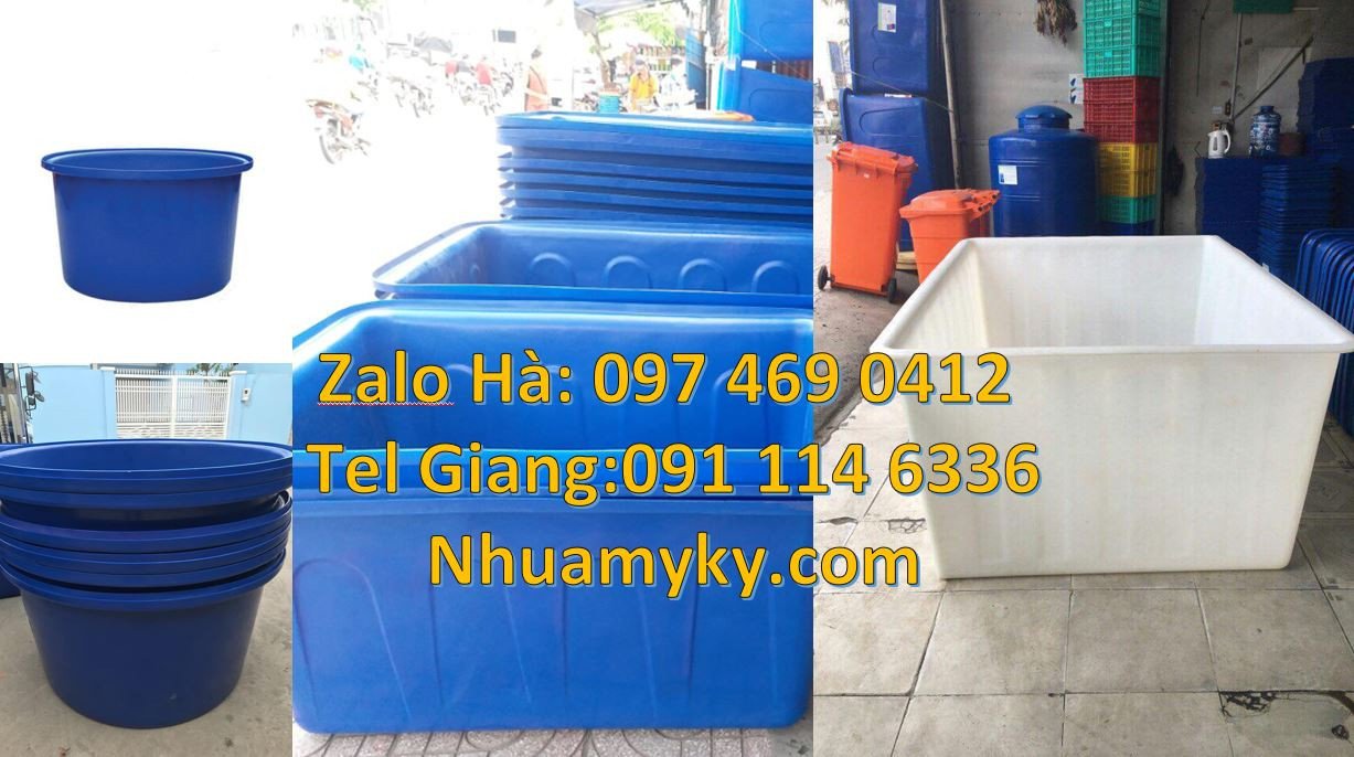 thau nhựa tròn 3000l, thùng nhựa vuông 1200l,thùng nhựa tròn vuông xan