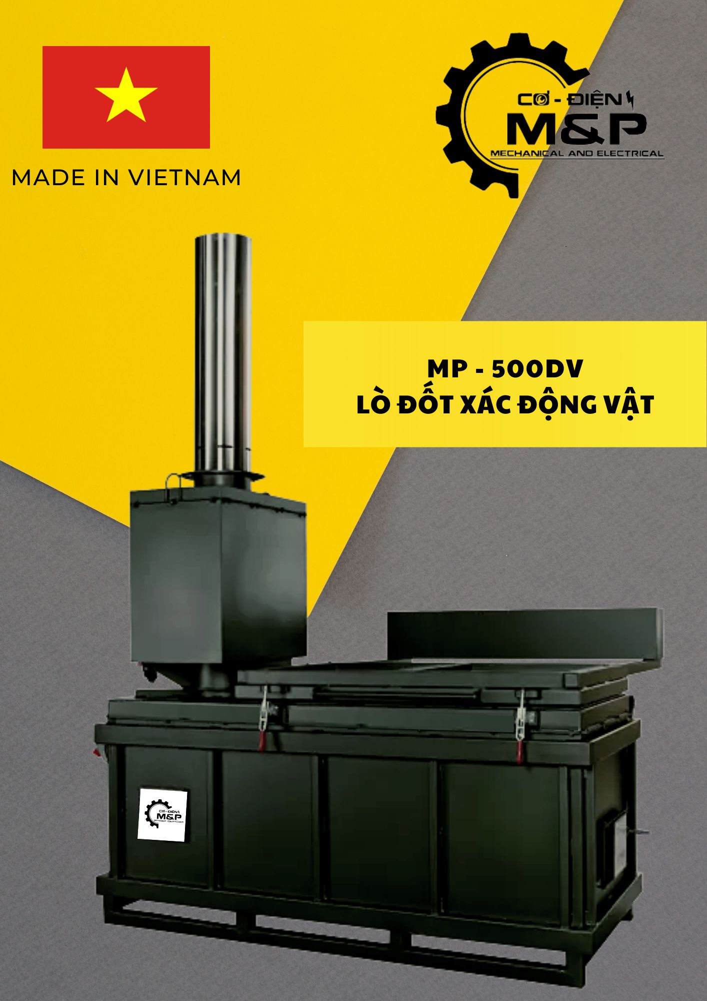 Lò đốt gia súc 500kg MP-500DV