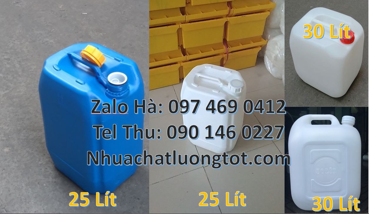 can nhựa hdpe 25l màu xanh trắng vàng,can nhựa 30l đựng nước mắm giá r