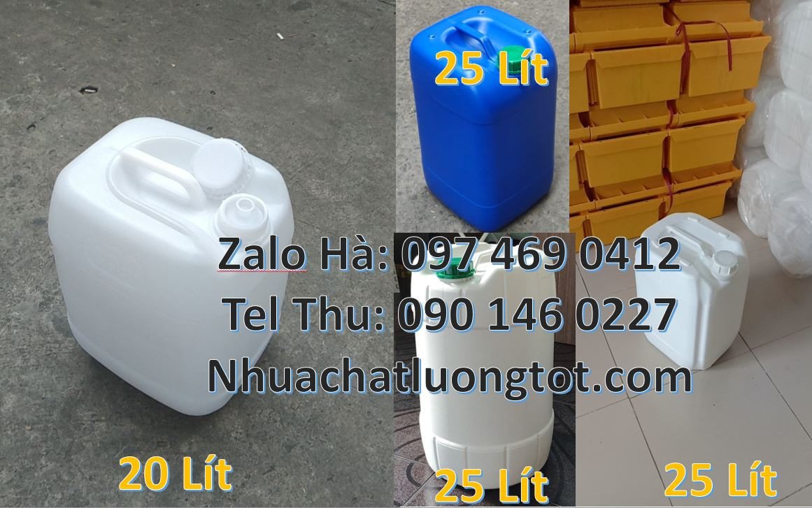 can nhựa hdpe 25l màu xanh trắng vàng,can nhựa 30l đựng nước mắm giá r