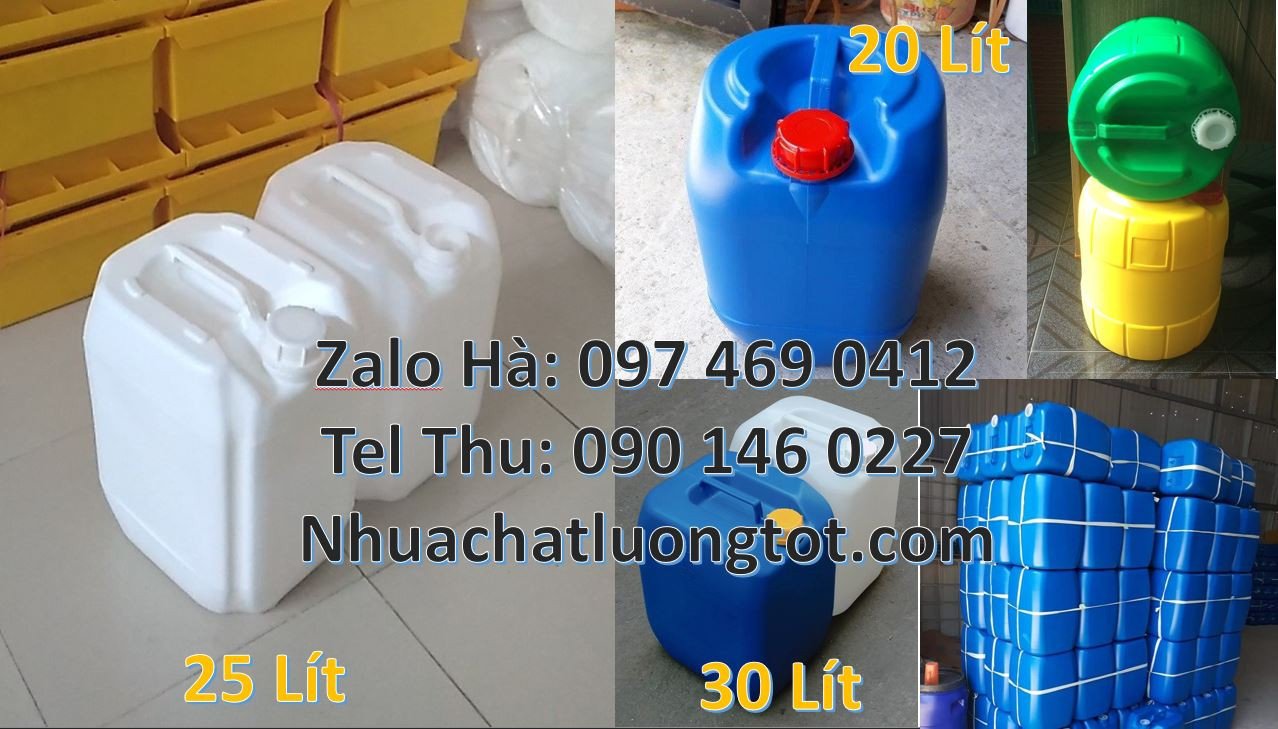 can nhựa hdpe 25l màu xanh trắng vàng,can nhựa 30l đựng nước mắm giá r