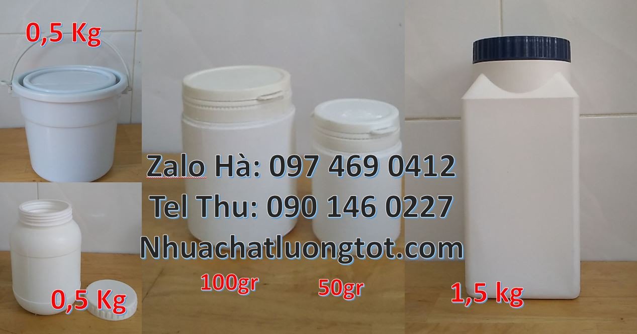 hũ nhựa 2kg hdpe,hũ nhựa 1kg nắp vặn màu trắng,hũ nhựa giá rẻ nhất hcm