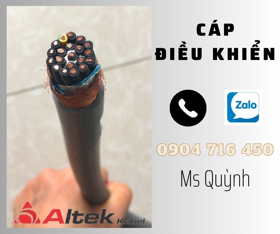 Cáp điều khiển 20x0.75 có lưới Altek Kabel