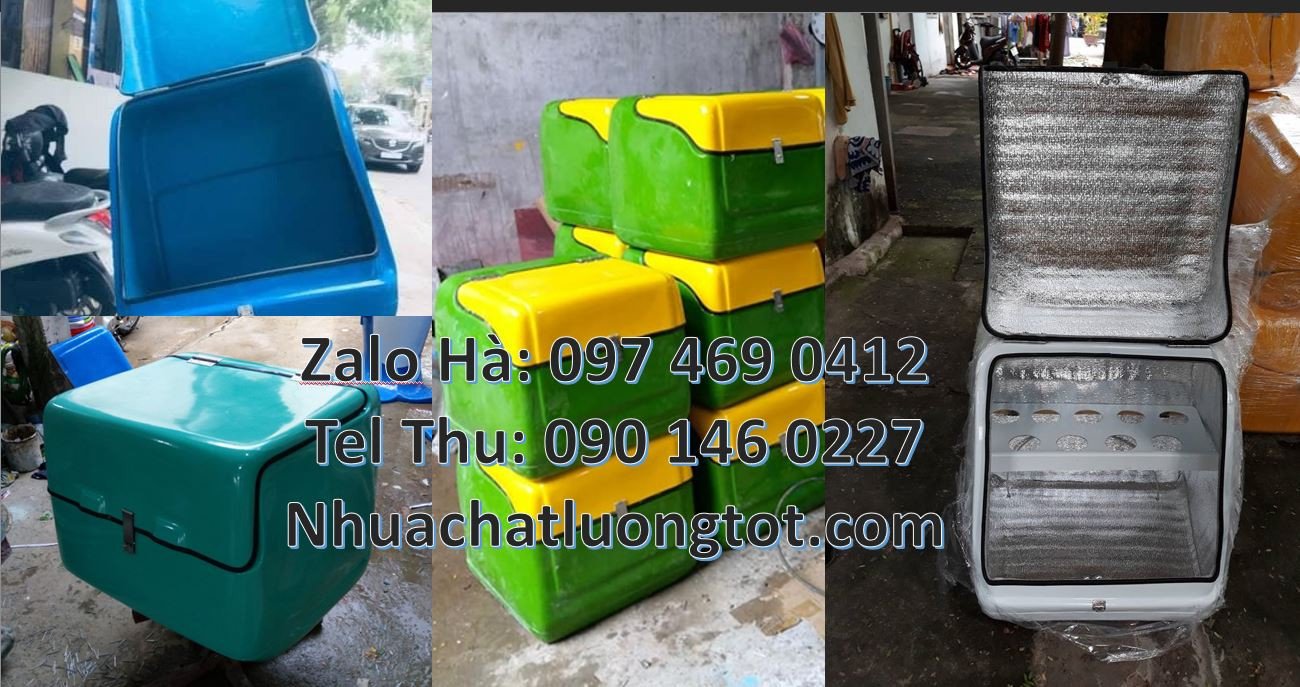 thùng chở hàng sau xe máy,thùng giữ nhiệt sau xe máy,thùng thương mại