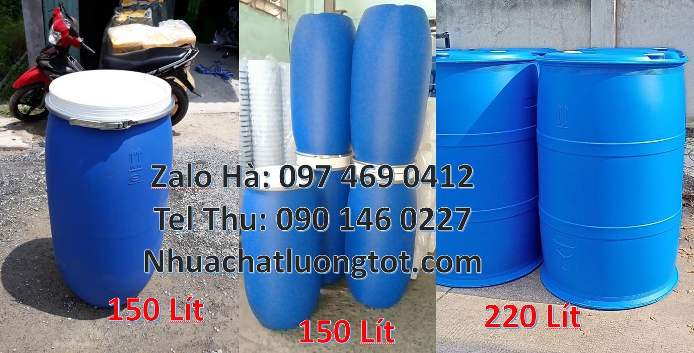 phuy nhựa 220l nắp kín,thùng phuy xanh 220l đựng chất lỏng,thùng phuy
