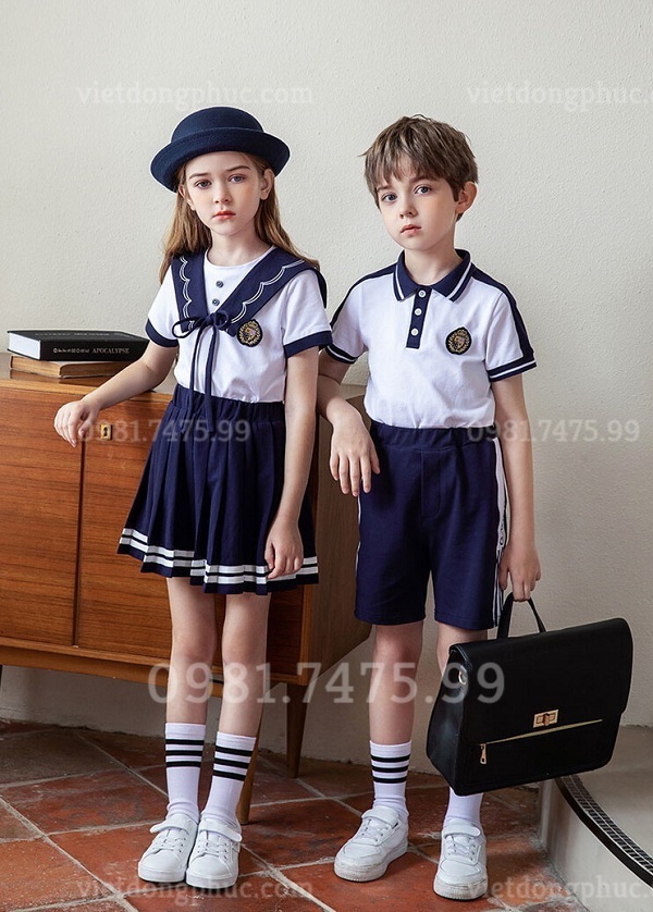 Xưởng may đồng phục học sinh tiểu học theo yêu cầu, giá tốt