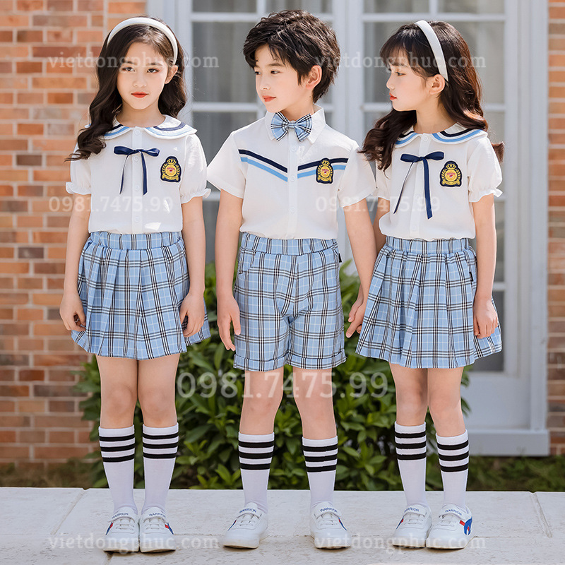 Xưởng may đồng phục học sinh tiểu học theo yêu cầu, giá tốt
