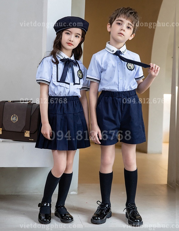 Xưởng may đồng phục học sinh tiểu học theo yêu cầu, giá tốt