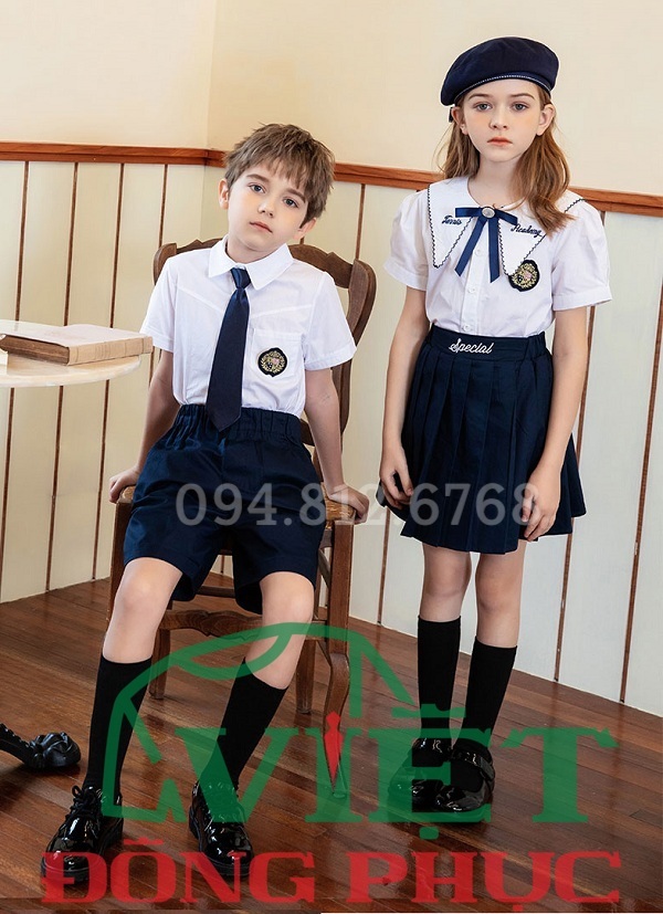 Xưởng may đồng phục học sinh tiểu học theo yêu cầu, giá tốt