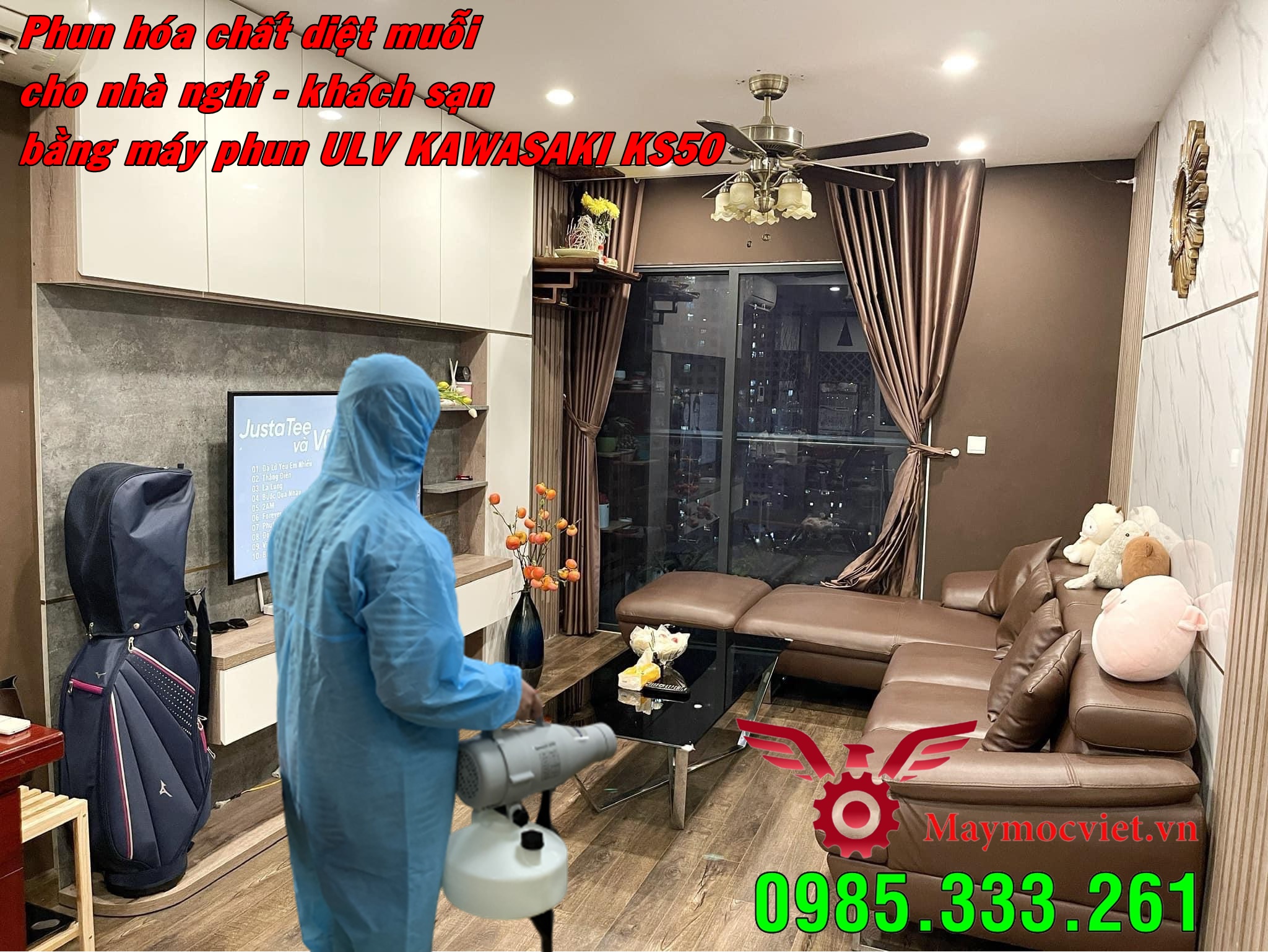 Máy phun hóa chất diệt muỗi nhà ở, chung cư mini, nhà nghỉ, khách sạn