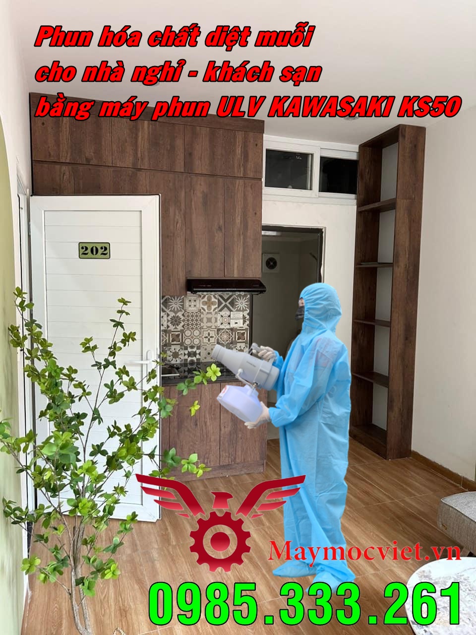 Máy phun hóa chất diệt muỗi nhà ở, chung cư mini, nhà nghỉ, khách sạn