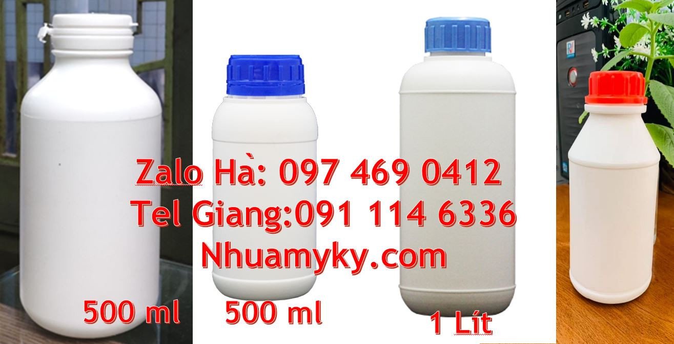 chai nhựa hdpe 100ml vuông,chai nhựa màu xanh 500ml đựng hóa chất giá