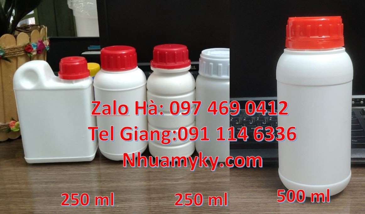 chai 250ml đựng thuốc sâu,chai 100ml màu trắng đựng thực phẩm,chai đen