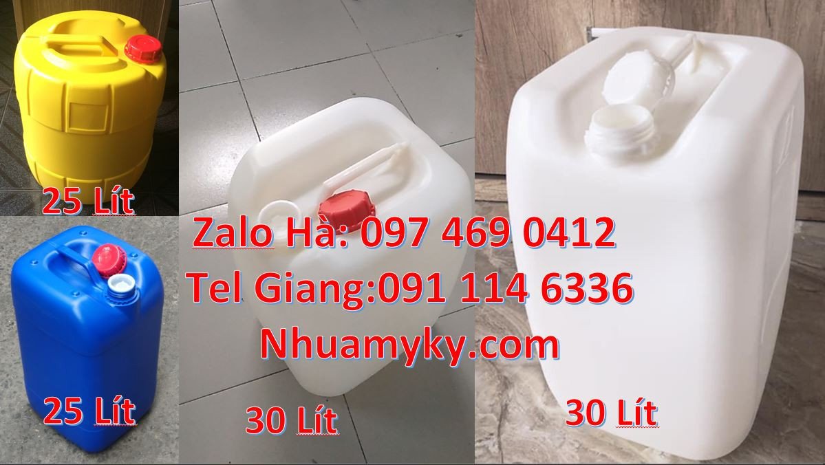can nhựa chất lượng cao 30l,can nhưa trắng xanh 10l giá rẻ,can nhựa mo