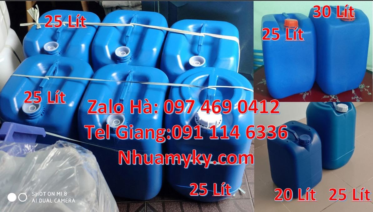 can nhựa chất lượng cao 30l,can nhưa trắng xanh 10l giá rẻ,can nhựa mo