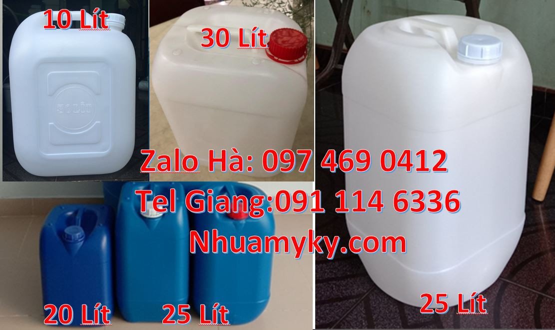 can nhựa chất lượng cao 30l,can nhưa trắng xanh 10l giá rẻ,can nhựa mo