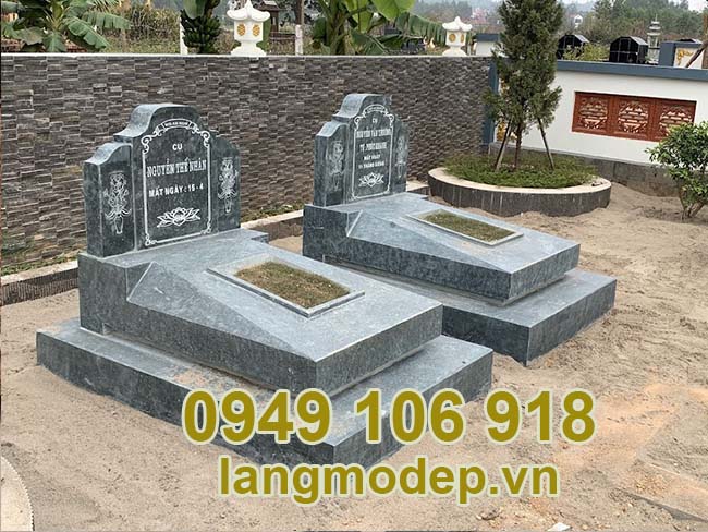 Mẫu mộ đá đơn giản nhỏ gọn thiết kế đẹp