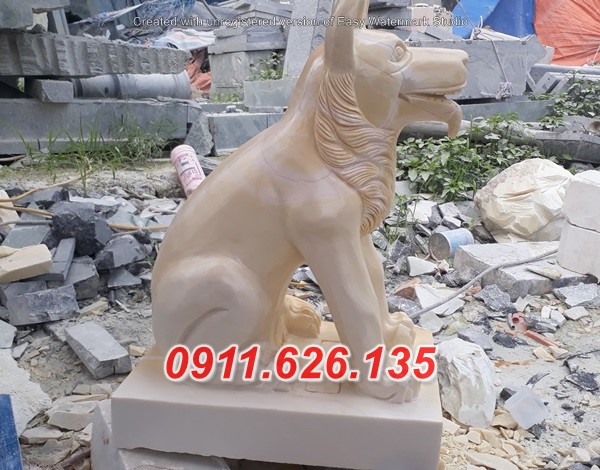 Mẫu chó đá đẹp, đúc nguyên khối, làm theo yêu cầu
