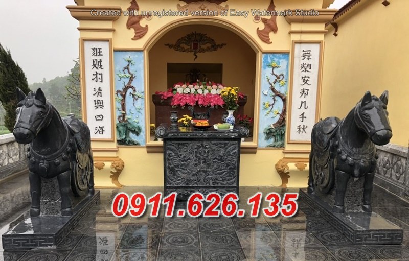 Mẫu Ngựa Đá Đẹp Đúc Nguyên Khối