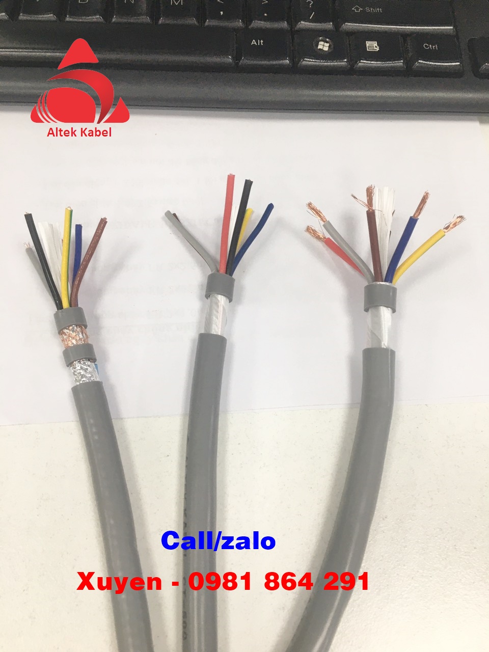 Cáp điều khiển rvv,rvvp 6x0.5mm2 lõi đồng 100% giá tốt hãng Altek Kabe