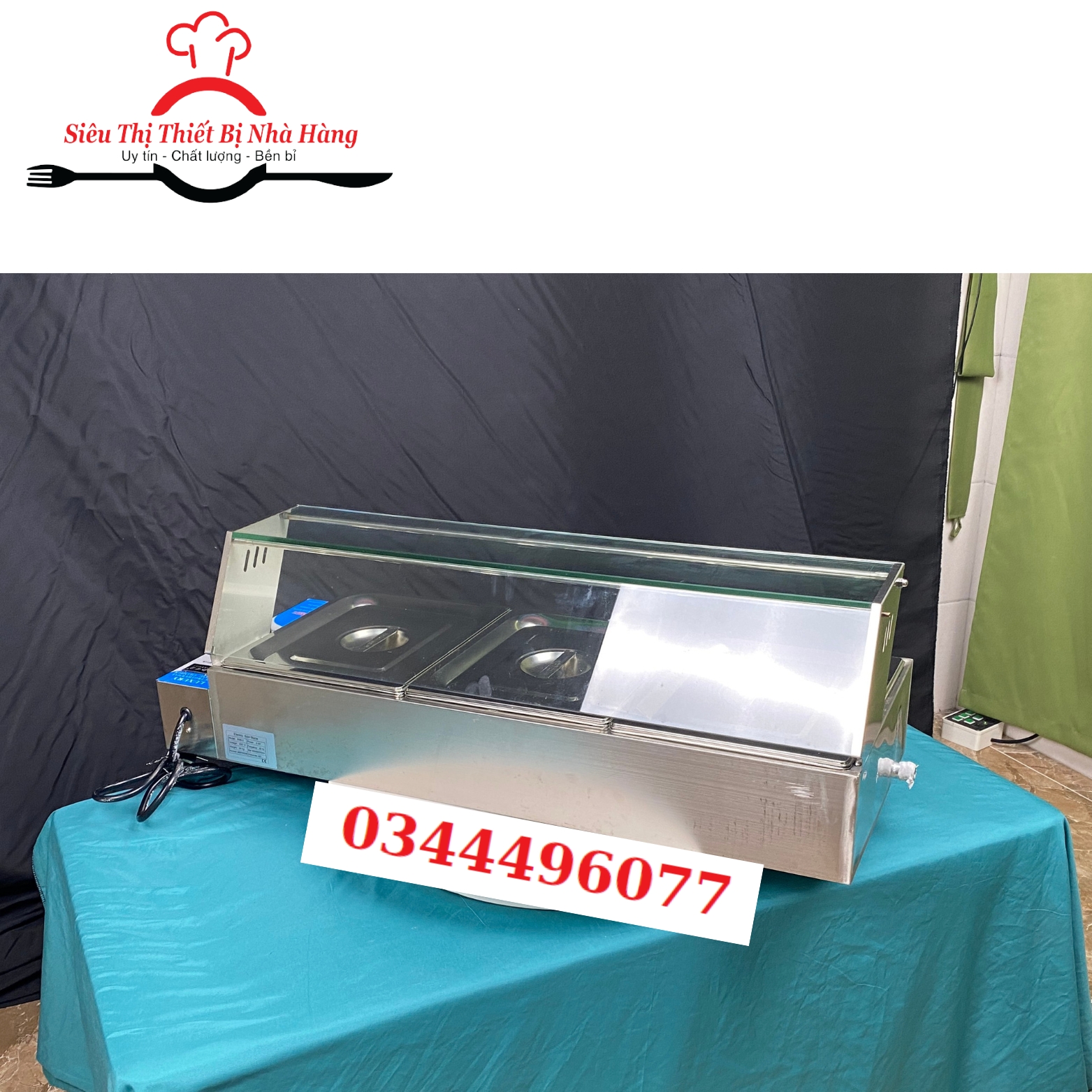 Tủ giữ nóng thức ăn 3 khay- Tủ hâm nóng cách thủy- giữ nóng đồ ăn