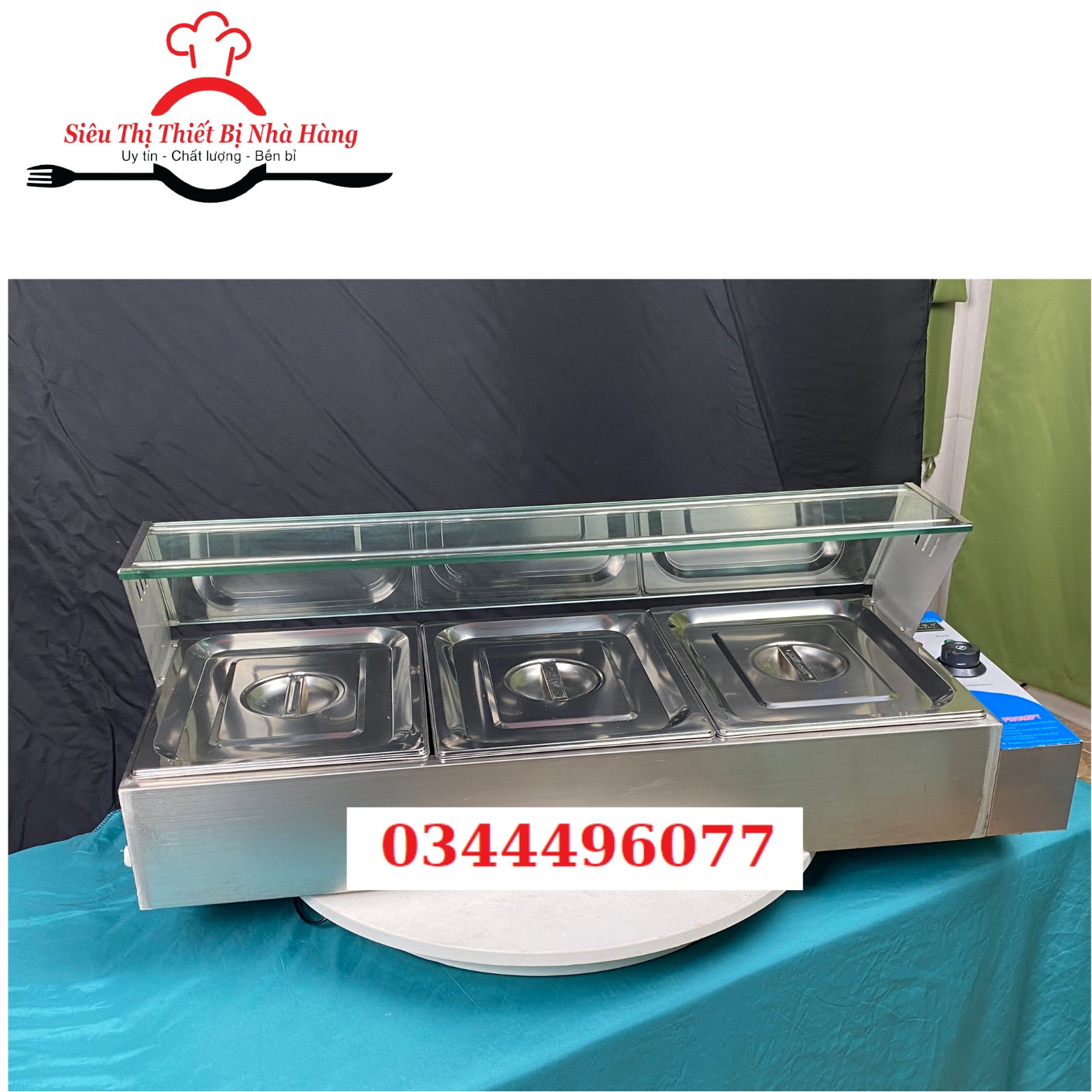 Tủ giữ nóng thức ăn 3 khay- Tủ hâm nóng cách thủy- giữ nóng đồ ăn