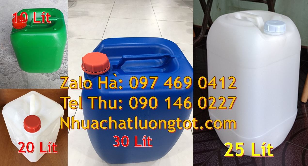 can nhựa 20l đựng nước khoáng, can nhựa xanh 30l đựng nước mắm,can xan