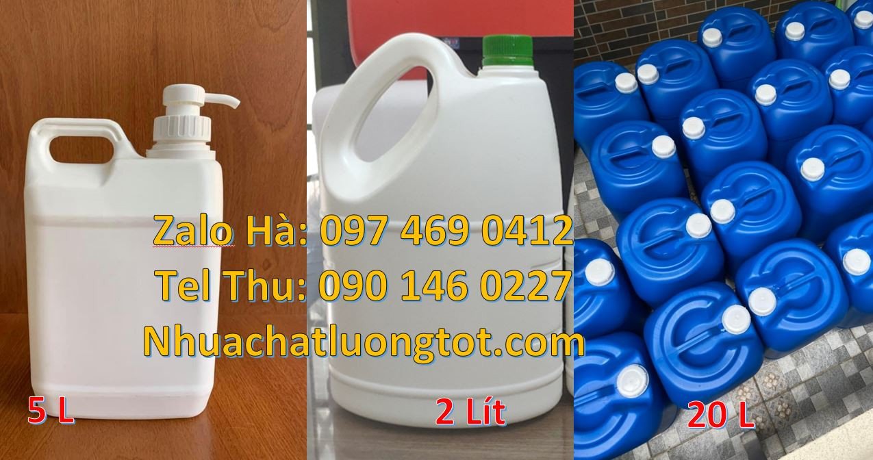 can nhựa 10l đựng nước tẩy rửa,can 2l đựng dầu ăn,can nhựa 5l đựng sơn